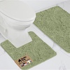 image:imageGORILLA GRIP Bathroom Area Rug Sets 2 Piece Soft Chenille 30x20 GreySage