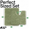 image:imageGORILLA GRIP Bathroom Area Rug Sets 2 Piece Soft Chenille 30x20 GreySage