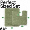 image:imageGORILLA GRIP Bathroom Area Rug Sets 2 Piece Soft Chenille 30x20 GreySage