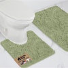 image:imageGORILLA GRIP Bathroom Area Rug Sets 2 Piece Soft Chenille 30x20 GreySage