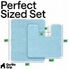image:imageGORILLA GRIP Bathroom Area Rug Sets 2 Piece Soft Chenille 30x20 GreySky