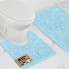 image:imageGORILLA GRIP Bathroom Area Rug Sets 2 Piece Soft Chenille 30x20 GreySky
