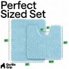 image:imageGORILLA GRIP Bathroom Area Rug Sets 2 Piece Soft Chenille 30x20 GreySky
