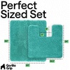 image:imageGORILLA GRIP Bathroom Area Rug Sets 2 Piece Soft Chenille 30x20 GreyTurquoise