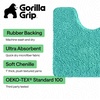 image:imageGORILLA GRIP Bathroom Area Rug Sets 2 Piece Soft Chenille 30x20 GreyTurquoise