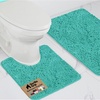 image:imageGORILLA GRIP Bathroom Area Rug Sets 2 Piece Soft Chenille 30x20 GreyTurquoise