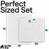 image:imageGORILLA GRIP Bathroom Area Rug Sets 2 Piece Soft Chenille 30x20 GreyWhite