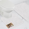 image:imageGORILLA GRIP Bathroom Area Rug Sets 2 Piece Soft Chenille 30x20 GreyWhite