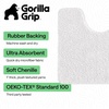 image:imageGORILLA GRIP Bathroom Area Rug Sets 2 Piece Soft Chenille 30x20 GreyWhite