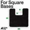 image:imageGORILLA GRIP Chenille Bath Rug Mat for Oval Toilet Base 24x19 GrayBlack