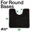 image:imageGORILLA GRIP Chenille Bath Rug Mat for Oval Toilet Base 24x19 GrayBlack