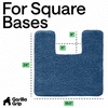 image:imageGORILLA GRIP Chenille Bath Rug Mat for Oval Toilet Base 24x19 GrayBlue