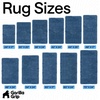 image:imageGORILLA GRIP Chenille Bath Rug Mat for Oval Toilet Base 24x19 GrayBlue