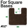 image:imageGORILLA GRIP Chenille Bath Rug Mat for Oval Toilet Base 24x19 GrayBrown