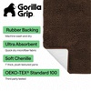 image:imageGORILLA GRIP Chenille Bath Rug Mat for Oval Toilet Base 24x19 GrayBrown