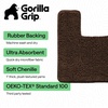 image:imageGORILLA GRIP Chenille Bath Rug Mat for Oval Toilet Base 24x19 GrayBrown