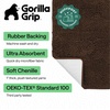 image:imageGORILLA GRIP Chenille Bath Rug Mat for Oval Toilet Base 24x19 GrayBrown