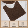 image:imageGORILLA GRIP Chenille Bath Rug Mat for Oval Toilet Base 24x19 GrayBrown