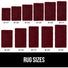 image:imageGORILLA GRIP Chenille Bath Rug Mat for Oval Toilet Base 24x19 GrayBurgundy
