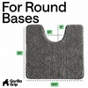 image:imageGORILLA GRIP Chenille Bath Rug Mat for Oval Toilet Base 24x19 GrayCharcoal