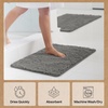 image:imageGORILLA GRIP Chenille Bath Rug Mat for Oval Toilet Base 24x19 GrayCharcoal