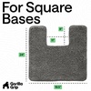 image:imageGORILLA GRIP Chenille Bath Rug Mat for Oval Toilet Base 24x19 GrayCharcoal