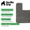 image:imageGORILLA GRIP Chenille Bath Rug Mat for Oval Toilet Base 24x19 GrayCharcoal