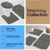 image:imageGORILLA GRIP Chenille Bath Rug Mat for Oval Toilet Base 24x19 GrayCharcoal