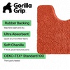 image:imageGORILLA GRIP Chenille Bath Rug Mat for Oval Toilet Base 24x19 GrayCoral
