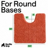 image:imageGORILLA GRIP Chenille Bath Rug Mat for Oval Toilet Base 24x19 GrayCoral