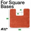 image:imageGORILLA GRIP Chenille Bath Rug Mat for Oval Toilet Base 24x19 GrayCoral