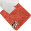 image:imageGORILLA GRIP Chenille Bath Rug Mat for Oval Toilet Base 24x19 GrayCoral