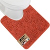 image:imageGORILLA GRIP Chenille Bath Rug Mat for Oval Toilet Base 24x19 GrayCoral