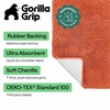 image:imageGORILLA GRIP Chenille Bath Rug Mat for Oval Toilet Base 24x19 GrayCoral