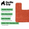 image:imageGORILLA GRIP Chenille Bath Rug Mat for Oval Toilet Base 24x19 GrayCoral