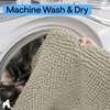 image:imageGORILLA GRIP Chenille Bath Rug Mat for Oval Toilet Base 24x19 GrayDusty Cloud