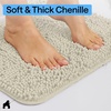 image:imageGORILLA GRIP Chenille Bath Rug Mat for Oval Toilet Base 24x19 GrayDusty Cloud