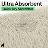 image:imageGORILLA GRIP Chenille Bath Rug Mat for Oval Toilet Base 24x19 GrayDusty Cloud