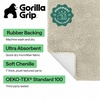 image:imageGORILLA GRIP Chenille Bath Rug Mat for Oval Toilet Base 24x19 GrayDusty Cloud
