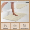image:imageGORILLA GRIP Chenille Bath Rug Mat for Oval Toilet Base 24x19 GrayDusty Cloud
