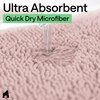 image:imageGORILLA GRIP Chenille Bath Rug Mat for Oval Toilet Base 24x19 GrayDusty Rose