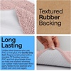 image:imageGORILLA GRIP Chenille Bath Rug Mat for Oval Toilet Base 24x19 GrayDusty Rose