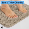 image:imageGORILLA GRIP Chenille Bath Rug Mat for Oval Toilet Base 24x19 GrayGray Beige