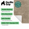 image:imageGORILLA GRIP Chenille Bath Rug Mat for Oval Toilet Base 24x19 GrayGray Beige
