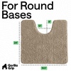 image:imageGORILLA GRIP Chenille Bath Rug Mat for Oval Toilet Base 24x19 GrayGray Beige
