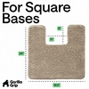 image:imageGORILLA GRIP Chenille Bath Rug Mat for Oval Toilet Base 24x19 GrayGray Beige