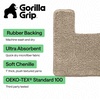 image:imageGORILLA GRIP Chenille Bath Rug Mat for Oval Toilet Base 24x19 GrayGray Beige