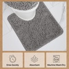 image:imageGORILLA GRIP Chenille Bath Rug Mat for Oval Toilet Base 24x19 GrayGrey