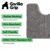 image:imageGORILLA GRIP Chenille Bath Rug Mat for Oval Toilet Base 24x19 GrayGrey