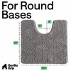 image:imageGORILLA GRIP Chenille Bath Rug Mat for Oval Toilet Base 24x19 GrayGrey